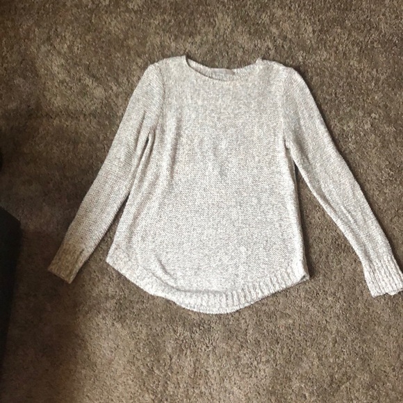 (Loft) grey sweater with split detail sleeve - Picture 4 of 7